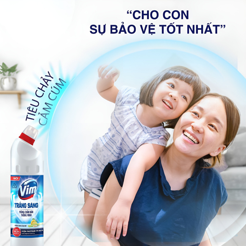 Nước Tẩy Bồn Cầu Diệt Khuẩn Vim (870ml), Nước tẩy bồn cầu vim
