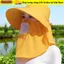 Mũ chống nắng ESSENCEH, Khăn choàng vành rộng, Thời trang bảo vệ cổ thoáng khí Mũ đi biển có thể điều chỉnh Thể thao ngoài trời