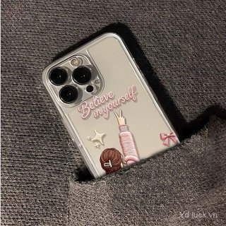 Ốp điện thoại hợp thời trang dễ thương cho cô gái tiếng Anh màu hồng Thích hợp cho iPhone 17promax / 14promax / 16 / 13 / 15pro / 12pro / 11 / xs / 14plus Vỏ chống va đập