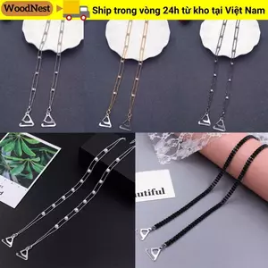 Dây đeo đồ lót WOODNEST, Dây đeo áo ngực chống trượt bằng kim loại, Dây đeo vai có thể điều chỉnh bằng kim cương giả