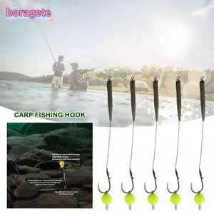 BORAGETE 5 Móc Câu Cá Chép, Thiết Bị Móc Câu Cá Có Sẵn, Pesca Nóng 3 # -10 # Cá Chép Giàn Câu Cá Dụ Câu Cá