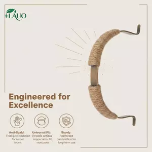 Springevenstar 2 Chiếc Ấm Trà Kim Loại Chống Trơn Trượt Tay Cầm Thay Thế Thoải Mái Cầm Cho Trà An Toàn Đổ Springevenstar