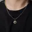 PNPIA- Dây chuyền thép không gỉ đơn giản Nelace Hip Hop Hình học Hướng dương Mặt dây chuyền Choker Nam Trang sức
