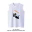 Hoạt Hình Vui Nhộn Mèo In 2024 Phong Cách Mới Áo Thun Không Tay Áo Vest Nam Nữ Mùa Hè Rời Thể Thao Áo Vest Top