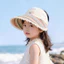 Phiên Bản Hàn Quốc Mũ Chống Nắng Trẻ Em Mùa Hè Vành Lớn Rơm Mũ Chống Nắng Bé Gái Có Thể Buộc Đuôi Ngựa Mũ Chống Nắng