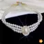 Pháp Retro Hương Thơm Nhỏ Ngọc Trai Ba Lớp Nelace Flash Kim Cương Ngọc Trai Váy Cưới Xương Đòn Dây Xích Dành Cho Nữ Ne Mới