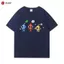 Pikmin PIKMIN4 Anime Hàng Hóa Ngắn Tay Nam Nữ Mùa Hè Cotton Nguyên Chất Rời Thả Vai Cặp Đôi Mặc Áo Thun Nửa Tay