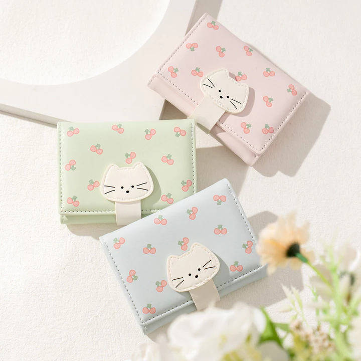 ví cầm tay nữ sang chảnh ví cầm tay nữ Yếu Tố Quạt Phong Cách Mới In Hình Tươi Sinh Viên Giảm 30% Ví Ngắn Nữ Nhỏ Mini Dễ Thương Ví Đựng Tiền Xu Ví – 5