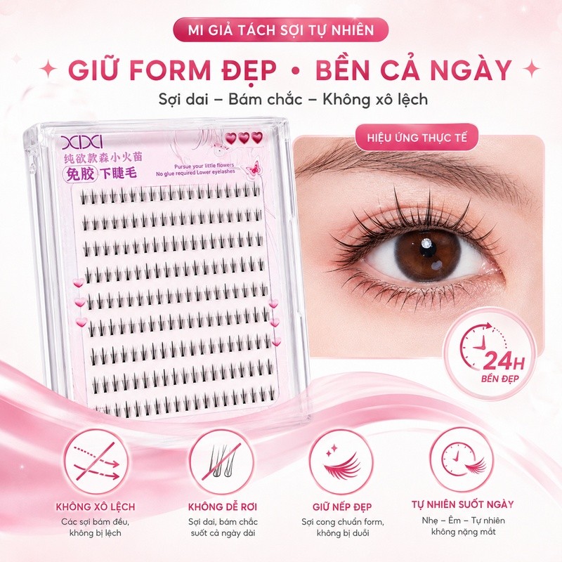 Xixi Mi Dưới Tự Dính – Không Keo, Tự Nhiên, Cong Lâu, Dễ Dùng, Cho Học Sinh & Giá Rẻ JM50