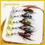 GUSTAVA 1 / 5 Chiếc Cá Hồi Jig, Bộ Mồi Câu Cá Bay Móc Câu Cá Bionic Bay Mồi Câu Cá, Phụ Kiện Câu Cá Spinner Mồi Bơi Ruồi Giải Quyết Ruồi Ruồi Côn Trùng Mồi