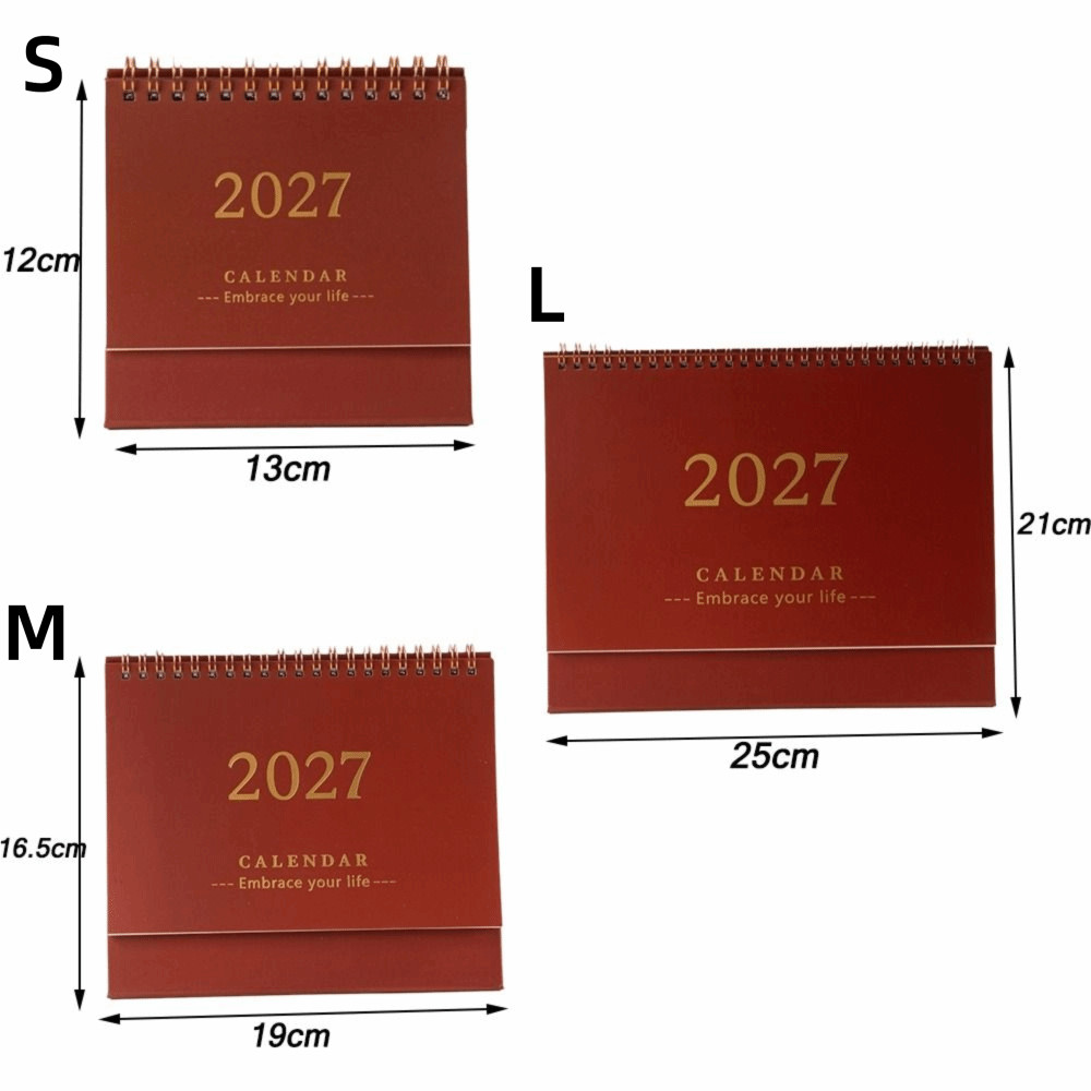 SAIA 2027 Lịch để bàn, Lịch để bàn di động đứng, Ghi nhớ có thể ghi lại Trang trí bàn kế hoạch học thuật có thể gập lại
