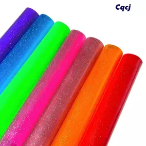 Vải Vinyl Thạch PVC CQCJ, Vải Vinyl Trong Suốt Linh Hoạt Lấp Lánh, Chất Liệu Trang Trí 20x120CM Thủ Công Thủ Công Giả Da Tổng Hợp May Thủ Công