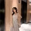 Phiên bản Hàn Quốc Kỳ nghỉ Chấm Bi Đầm Xuân Hè Váy Trung Dài Váy Voan Sang Trọng S