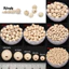 100 Chiếc 6 / 8 / 10 / 12 / 14 Mm Gỗ Rời Hạt Cho DIY Trang Sức Bông Tai Vòng Tay Thủ Công