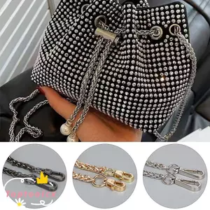 Dây chuyền túi TOPTOOLCX, Dây đeo vai hợp kim kim kim loại 60cm 120cm, Dây chuyền tay cầm thay thế