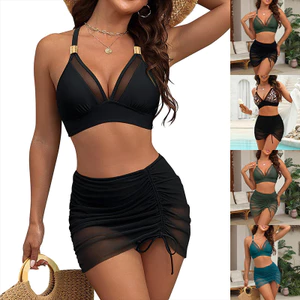 2026 Nữ Cao Cấp Bikini Phù Hợp Với Bụng Narrowing Đồ Bơi Đường Cong Lưới Váy Bơi