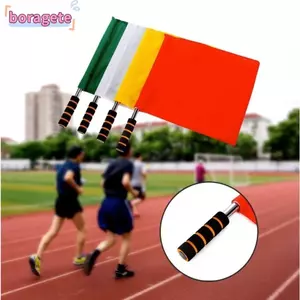 Cờ trọng tài BORAGETE, Cờ Linesman chuyên nghiệp nhiều màu, có tay cầm bọt biển chống nước Phát hành cờ Bóng chuyền Đồ dùng bóng đá