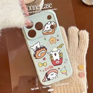 Ốp Bảo Vệ Họa Tiết Donut Puppy Cho iPhone 11 12 Pro Max 13 Pro 15 Pro 15 Pro Max 14 14 Pro Max 14 Pro 16 Pro Max 16 Plus 17 17 Pro Max Thiết Kế Trái Tim Bên