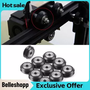 Belleshopp Ròng rọc tròn thụ động Fydun 10 chiếc Máy in 3D Bánh xe nhựa POM có ổ trục