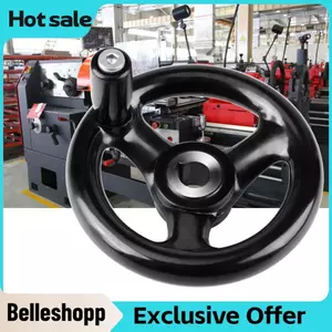 Belleshopp Yanmis Tay Bánh Xe 12mm Bakelite Đen Tròn 12x100mm 3 Cánh Tay Cầm Xoay cho Máy Tiện Máy Phay