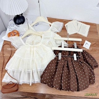 10-30kg Set áo tầng cánh tiên mix chân váy bí NB