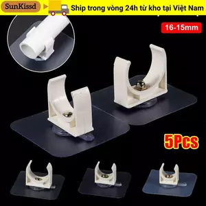 SUNKISSD 1 / 5 Cái Giá đỡ ống nước, Kẹp ống tự dính tưới vườn không đục lỗ, Phụ kiện chụp cố định Bể cá Bộ chuyển đổi tưới nước bể cá Đầu nối kẹp ống