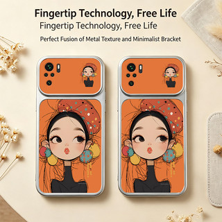Ốp Lưng Cho REDMI NOTE 10 10S 4G NOTE 10 PRO 4G Vỏ Điện Thoại Lo Âu Vỏ Mềm Silicon Chống Sốc Thiết Kế Mới Thẩm Mỹ Màu Cam Dễ Thương Cho Bé Gái DSCMD1