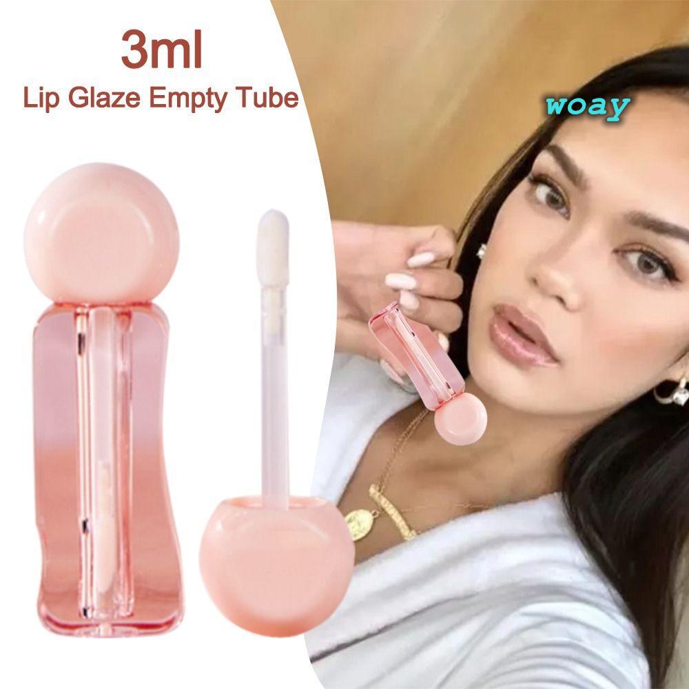WOAY Son Bóng Ống, Đóng Gói Hộp 3ML Lip Glaze Ống Trống, Son Bóng Chai Dày Thanh Dụng Cụ Trang Điểm Du Lịch Đồ Dùng Ống Lông Mi Nữ Cô Gái