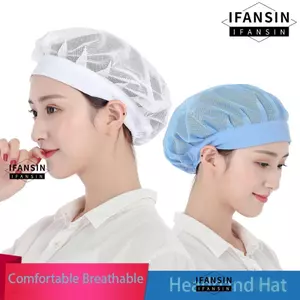 Mũ nấu ăn IFASIN, Lưới làm việc Băng đô Mũ đầu bếp, Dịch vụ thực phẩm tóc kèm theo sang trọng Nấu ăn Mũ vệ sinh Khách sạn