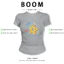 BOOM Áo Baby Tee Nữ Cotton Ôm Body-Áo Thun Ngắn Tay Y2K In Hình PhongCách Mùa Hè, Cổ Tròn Hàng Đầucách hàn quốc phong369