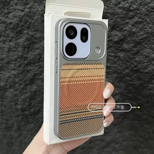 Thích hợp cho OPPO FindX9SPro Vỏ điện thoại từ tính nhẹ nối họa tiết Kevlar Vỏ cứng PC chống sốc