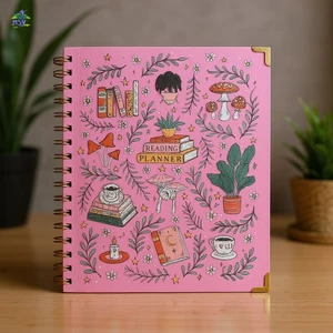 Sách lập kế hoạch đọc sách cho những người yêu thích với hệ thống theo dõi đọc và trang thiết lập mục tiêu Văn phòng phẩm cho giun sách