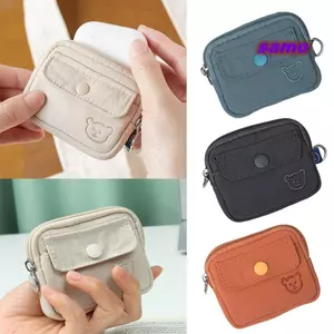 Ví đựng tiền xu SAMO, Túi đựng tai nghe có dây kéo Nylon, Túi lưu trữ Mini đa năng cổ điển