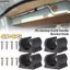 LACYESUK 4 Giá đỡ lưu trữ thanh treo RV, Giá đỡ tay cầm xoay RV màu đen bền bỉ, Giá đỡ hỗ trợ Dễ dàng lắp đặt Giá đỡ tấm che nắng RV nhẹ đa năng Giá đỡ Van
