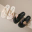 Hoa La Mã Flip-Flops Nữ Mùa Hè Mặc Ngoài Thời Trang Học Sinh Chống Mài Mòn Chống Trơn Trượt Flat Flip-Flops Giày Đi Biển Fema