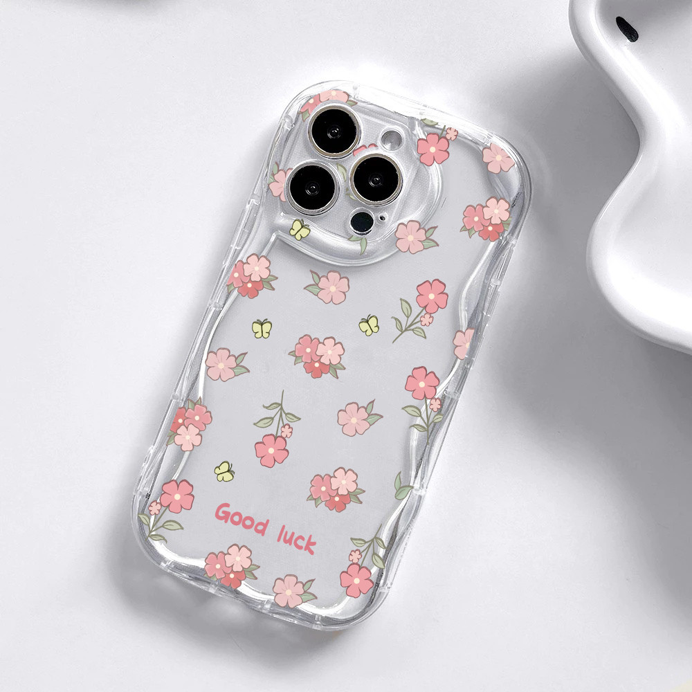 Ốp Lưng Cho Google Pixel 10 9 Pro XL9 8 7 Pro 5G Pixel 7A 8A Ốp Điện Thoại Hoa Hoạt Hình Nơ Đỏ Anh Đào TPU Họa Tiết Trong Suốt Chống Sốc Mềm 3D Sóng Cong Cạnh Silicon