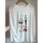 Milyfashion Màu Sắc Phù Hợp Với Vui Nhộn In Raglan Dài Tay T Mùa Hè Phong Cách Mới Nhẹ Kem Chống Nắng Lười Top HD2Y