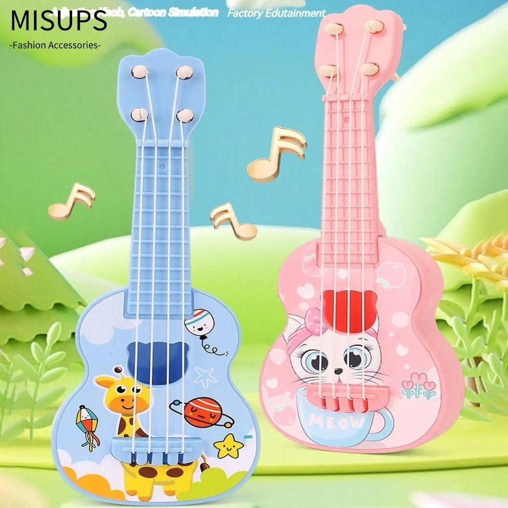 Đàn Ukulele trẻ em MISUPS, Đàn Guitar Mini sáng tạo, Quà tặng hoạt hình cho người mới bắt đầu Đồ chơi âm nhạc