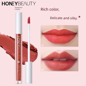 son bóng son bóng lì lâu trôi Trong Suốt Mật Ong Ánh Sáng Sương Mousse Bóng Lâu Dài Không Phai Màu Mặt Trơn Làm Trắng Mờ Son Môi Chống Dính Cốc Lip Glo