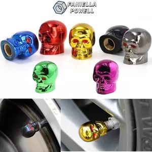 FANIELLAPOWELL 1 Nắp Thân Van, Nắp Van Lốp Xe Đạp Phong Cách Đầu Lâu Đa Năng, Vỏ Bảo Vệ Chống Bụi Chống Bụi Lõi Đồng Nắp Van Xe Máy