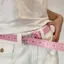 American Hot Girl Kim Cương Giả Quần Jean Millennium Retro Thắt Lưng Y2K Trái Tim Disco Rỗng Thắt Lưng Học Sinh 6.23