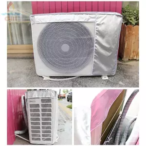 Bảo vệ điều hòa không khí GILL, Vỏ điều hòa không khí chống bụi màu bạc, Vỏ chống bụi chống nước nhiều kích thước ngoài trời