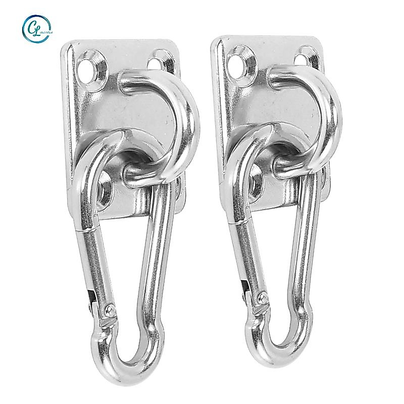 Set 2 móc treo võng gắn tường hình chữ U bằng thép không gỉ