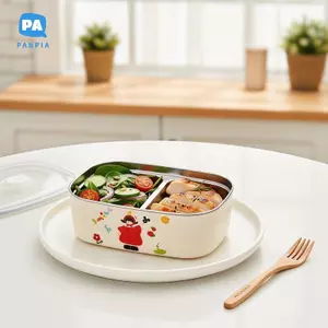 Hộp cơm trưa cách nhiệt hoạt hình bằng thép không gỉ di động 1 Cái dành cho trẻ em Trường học và Hoạt động ngoài trời VN