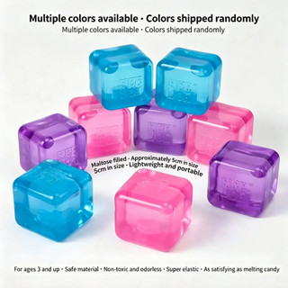 Mini Ice Cube Shape Maltose Squishy 4 Gói Di Động Bóp Fidget Cho Du Lịch Văn Phòng Giảm Căng Thẳng Trên Đường Đi