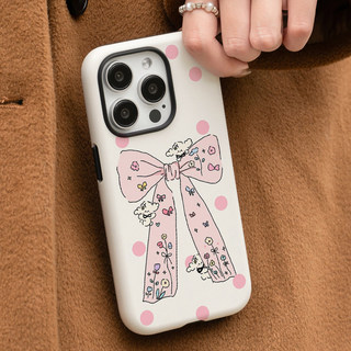 Ốp lưng bảo vệ hình nơ cho iPhone 11 12promax 13pro15pro 15promax 14 14promax 14promax 14pro 16 pro max 16 plus 17 17promax ốp lưng hai trong một