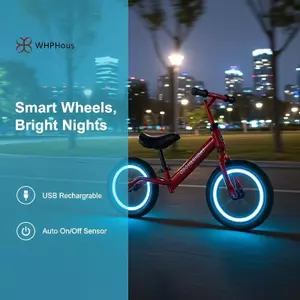 < WHPHous-t > Đèn LED Bánh Xe Đạp Năng Lượng Sạc Hiệu Quả Chống Thấm Nước Đuôi Trước Nói Hub Đèn Cho Đường Dài Đi Xe Đạp Đẹp