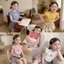 ✿ Bé Gái Lông Tơ Tay Áo Họa Tiết Tee & Quần Short Hoa 2 Bộ 5 Kiểu Trang Phục Thường Ngày Mùa Hè Cho Trẻ Em