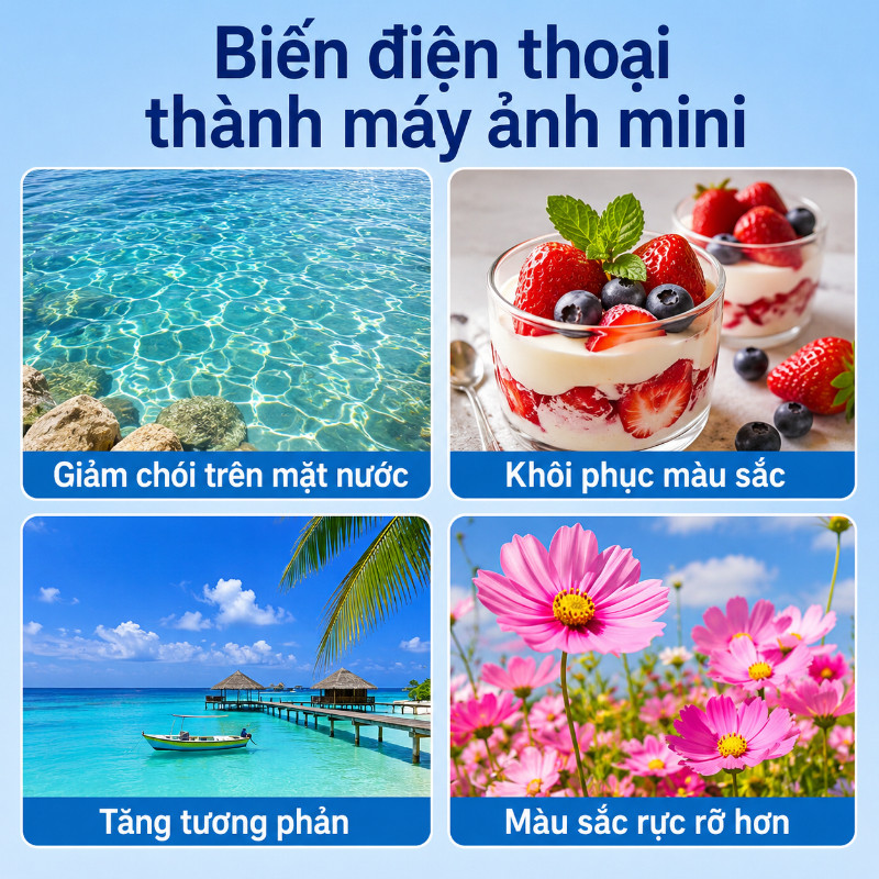 Bộ Lọc CPL 52mm Cho Điện Thoại - Kẹp Thường, Kèm Kính Lọc & Nắp, Loại Bỏ Phản Chiếu, Nâng Cao Chất Lượng Ảnh