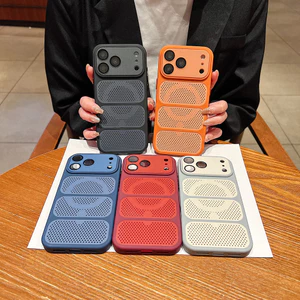 Thích hợp cho vỏ điện thoại làm mát Apple 17 Pro Max và vỏ iPhone 17 Pro từ tính có bề mặt nhẵn, thông gió tốt với 16 lưới và 15P.